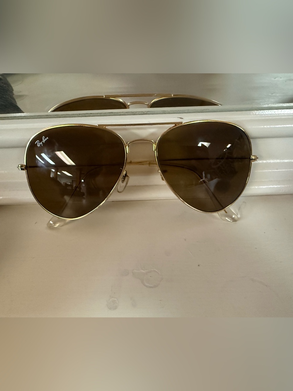 Gold Frame Brown Lens Aviator Sunglasses - Men Accessories